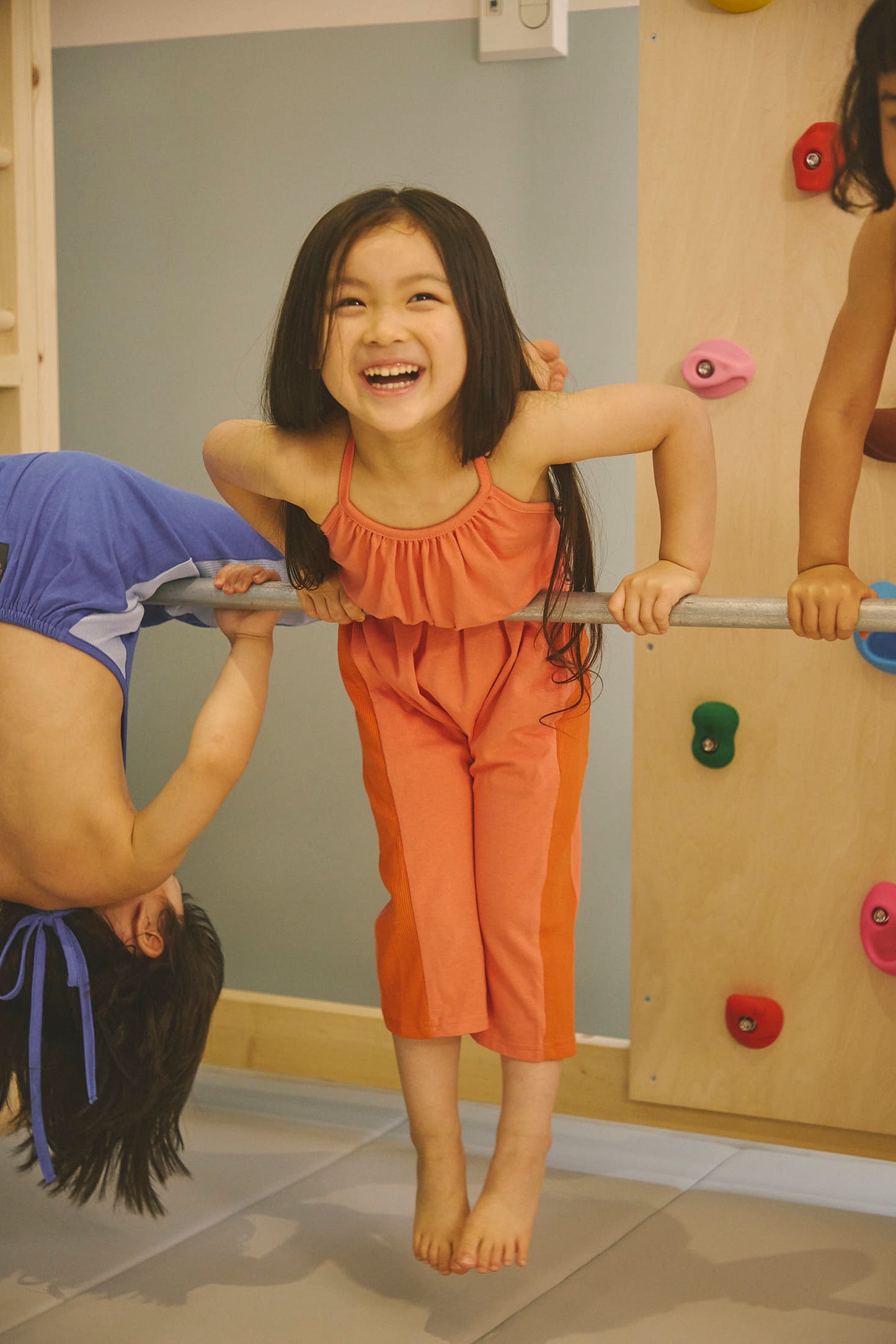 Halter-neck Overalls - Rib Bicolor / 2color