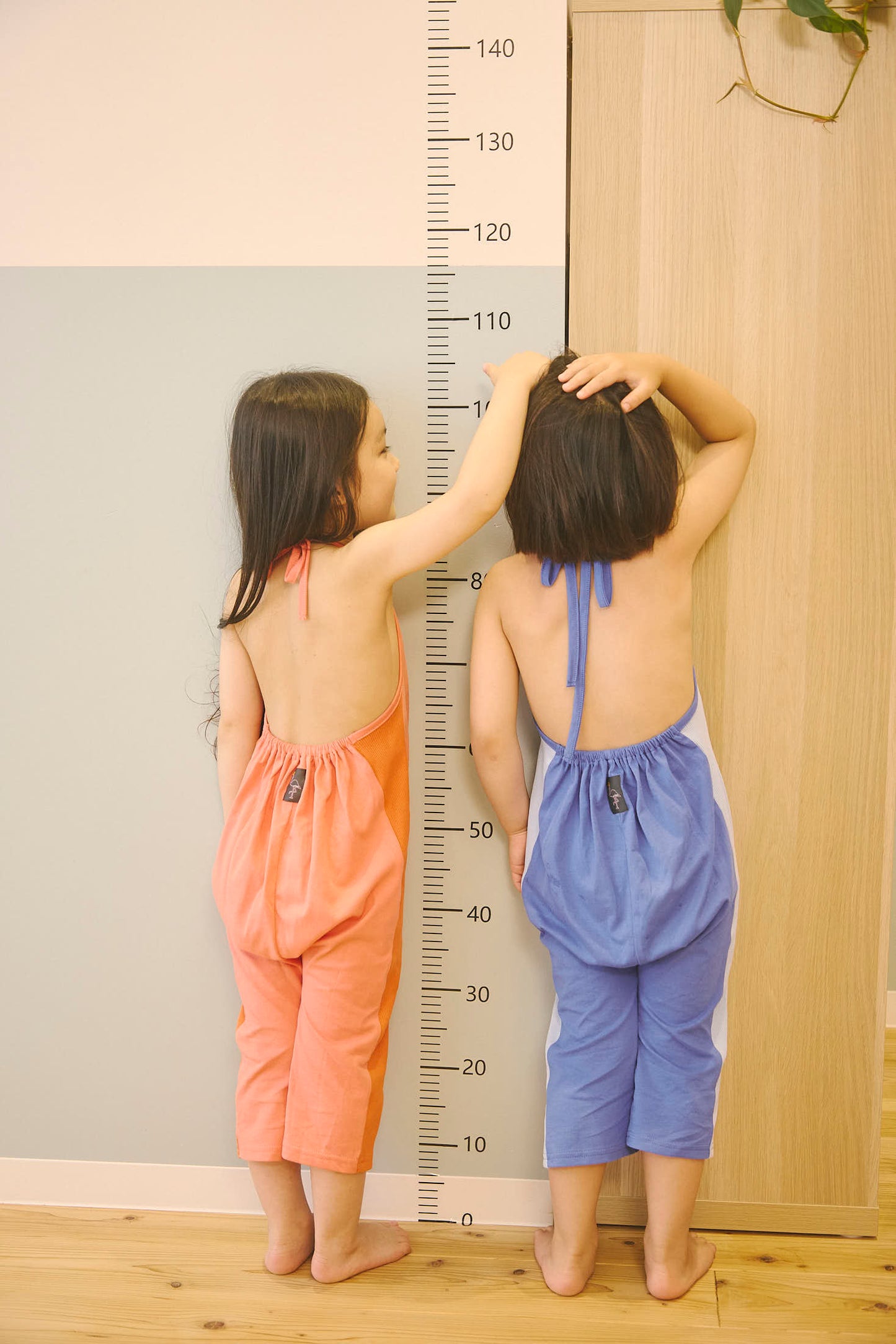 Halter-neck Overalls - Rib Bicolor / 2color