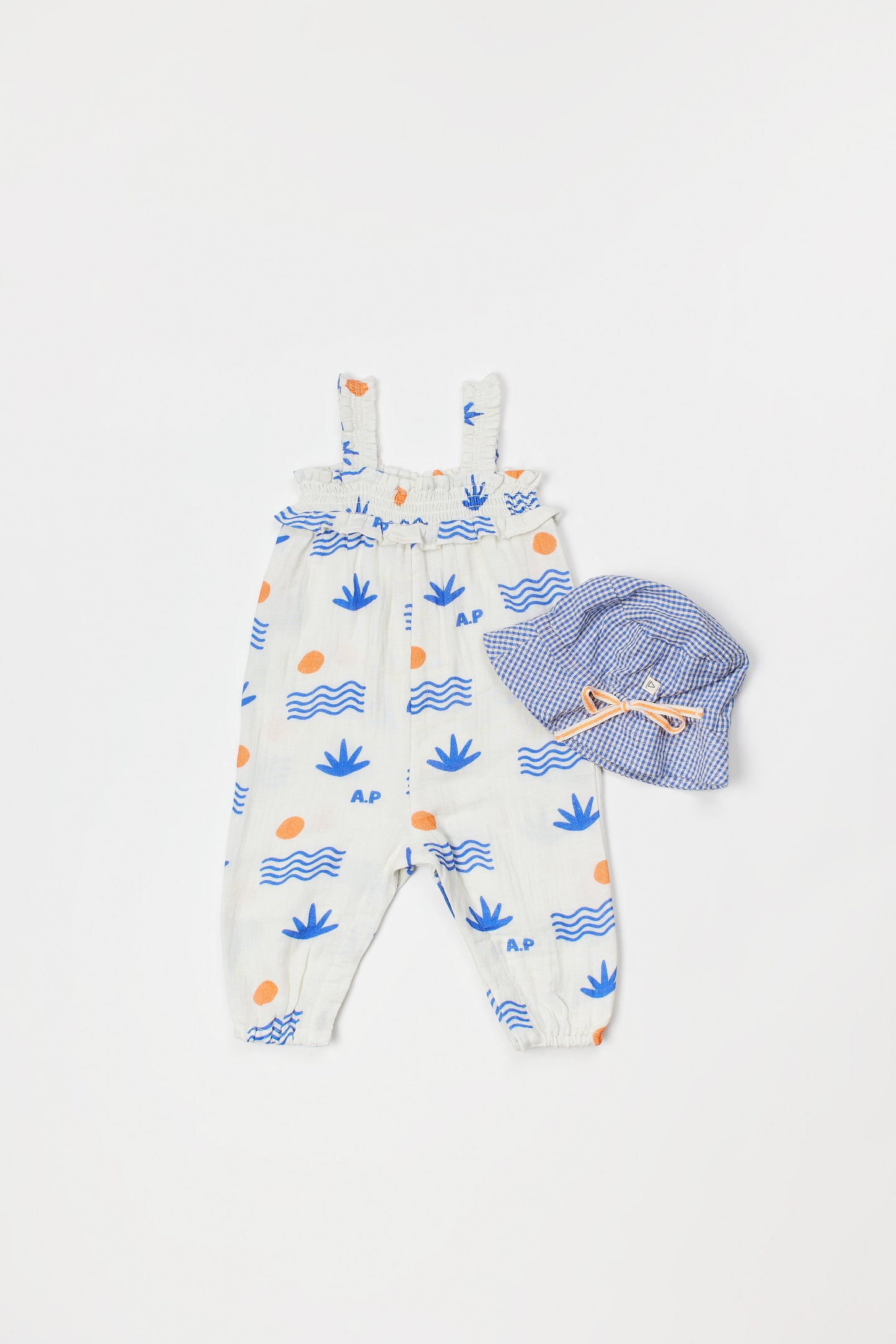 【ARSÈNE ET LES PIPELETTES】“Aloe” Printed Baby Jumpsuit