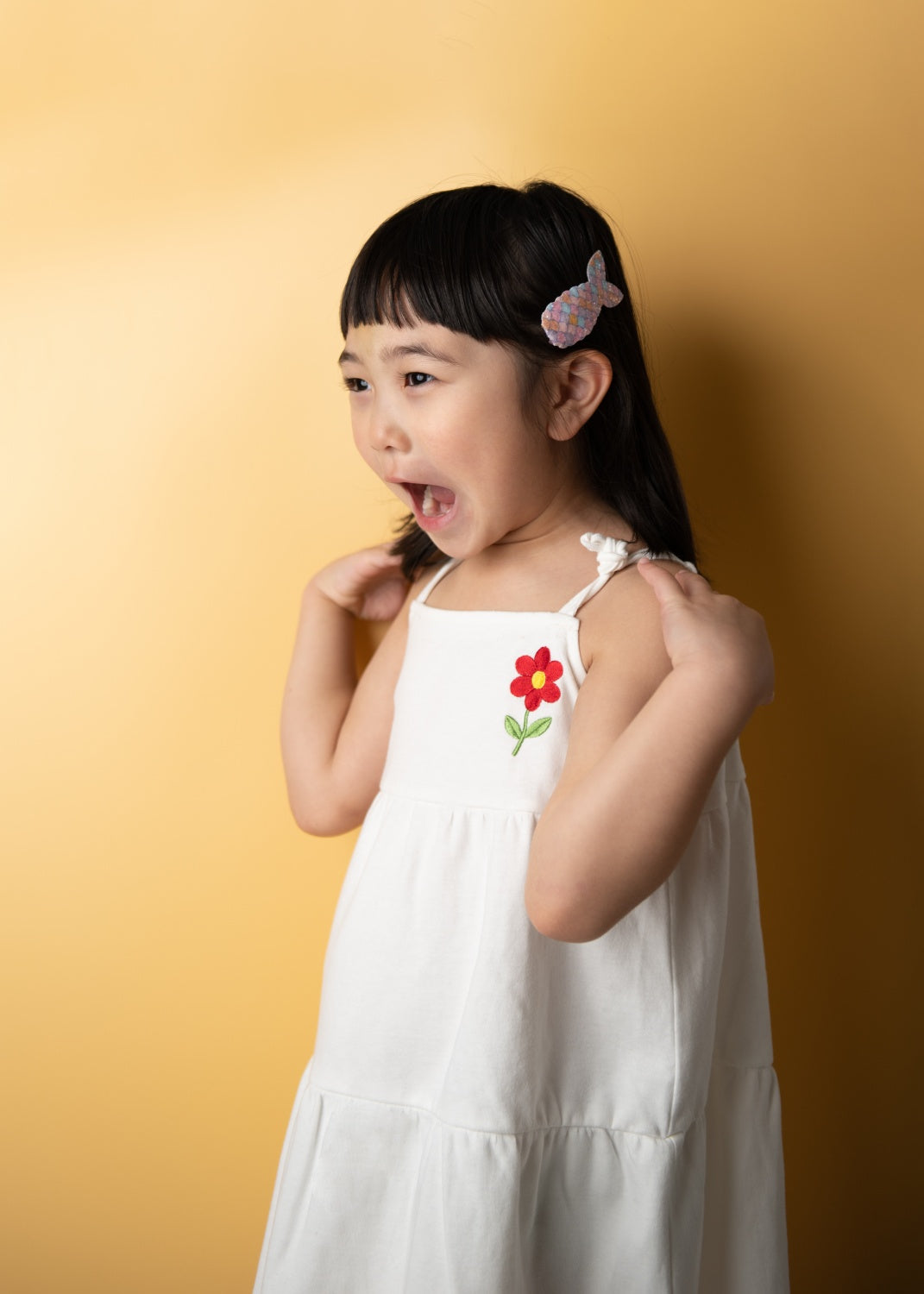 【UTENA】Flower Accent Camisole Dress (White)