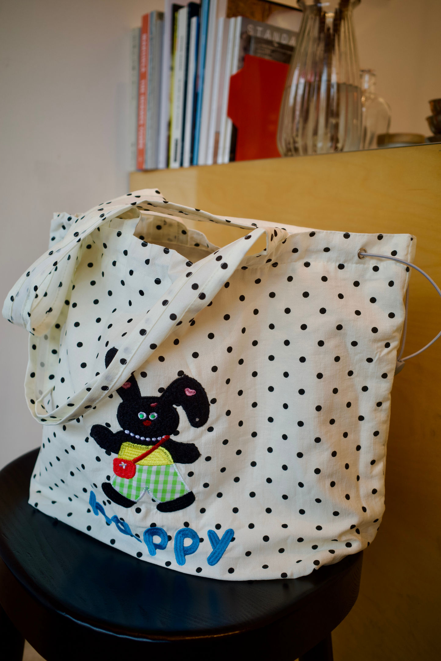 Happy Friends Tote Bag (Dog / Bunny)
