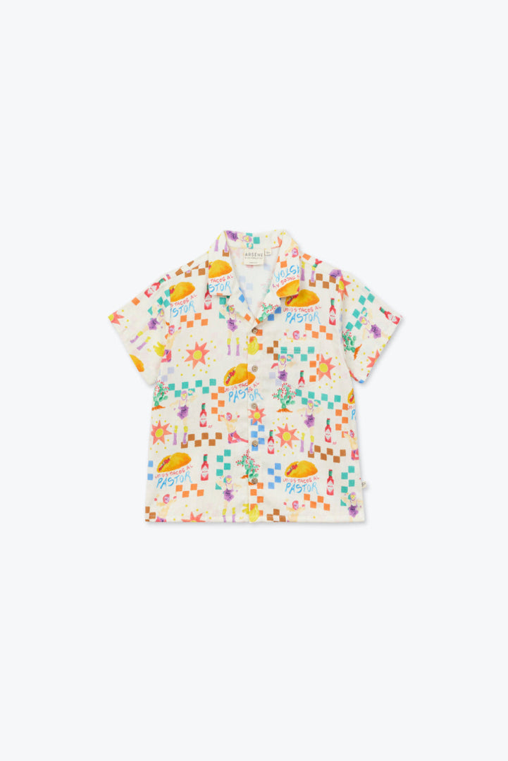 【ARSÈNE ET LES PIPELETTES】LUCHA PASTOR Open Collar Shirt