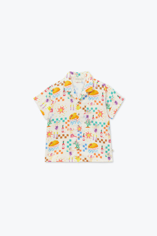 【ARSÈNE ET LES PIPELETTES】LUCHA PASTOR Open Collar Shirt